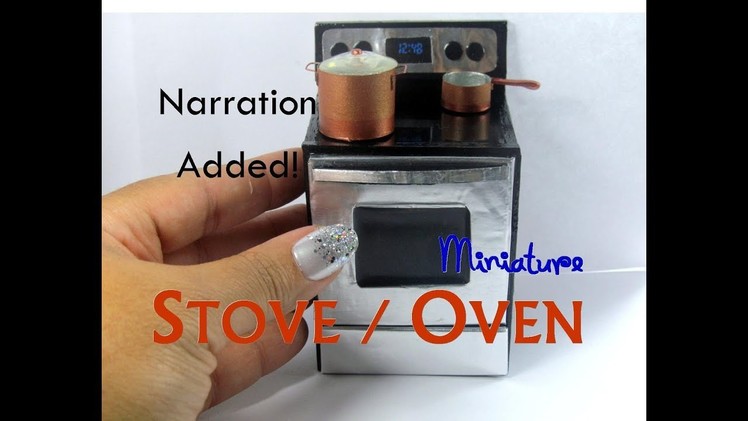 DIY Wood Smooth Surface Stove Oven Dollhouse Miniature with Narration Whirlpool Inspired