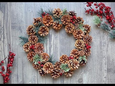DIY Woodland Pinecone Wreath Tutorial