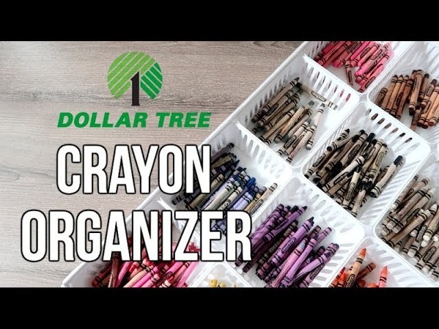 DOLLAR TREE DIY | CRAYON ORGANIZER