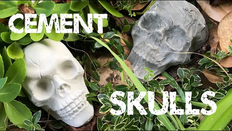 Easy DIY Cement Skulls Tutorial - here's your weekend Halloween project