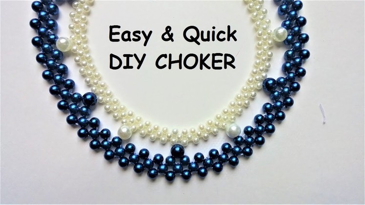 Easy & Quick DIY Choker Necklace.