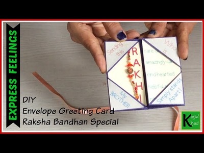 Envelope Greeting card tutorial| DIY greeting card for raksha bandhan| Rakshabandhan Special|