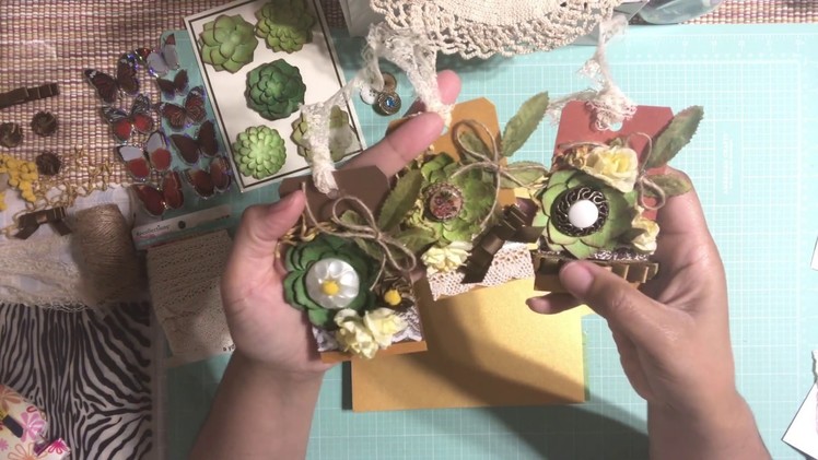 Fall Inspired 2017 - DIY Gift Tags Using Book Pages, Butterfly & Lace - Easy & Simple Tutorial