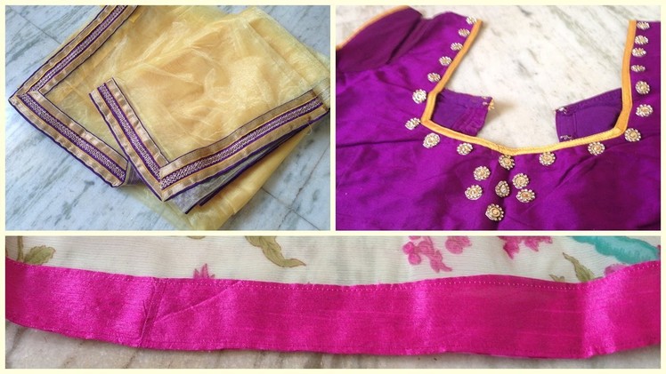 How to design your own saree | diy  designer saree | diy clothing | saree designing | blouse design
