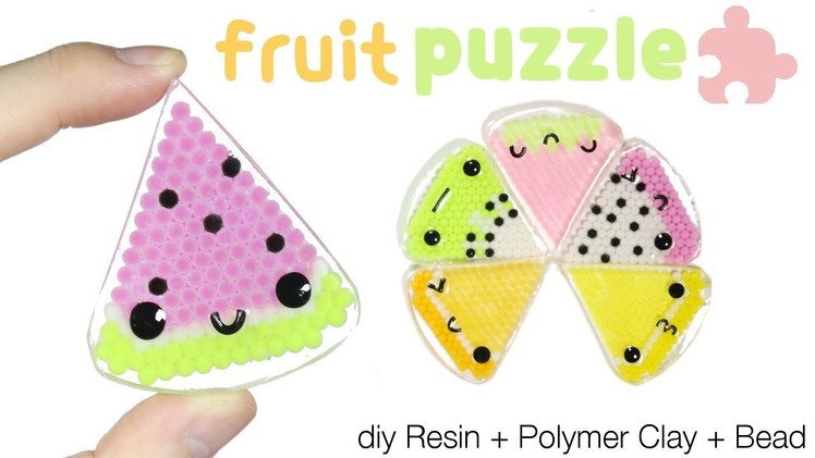 How to DIY Kawaii.Cute Fruit Slice Puzzle Resin Tutorial