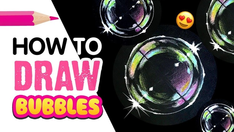 How To Draw Photo-Realistic Bubbles!! EASY Back To School DIY!!