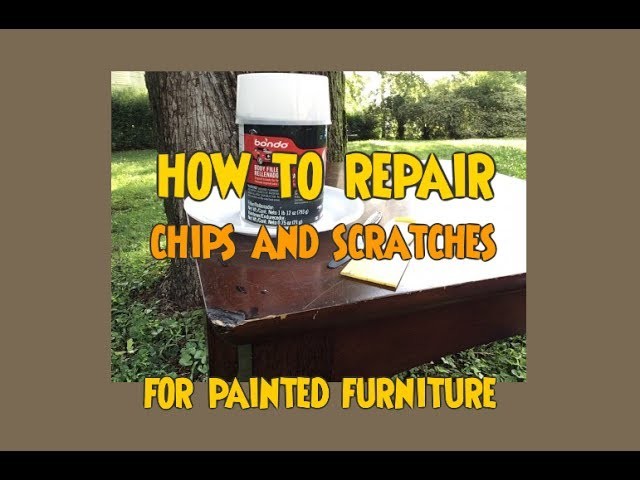 How to Fix Holes & Big Scratches in Wood DIY Furniture  Tutorial