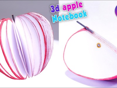 How to make 3d apple notebook tutorial | diy apple Notepad Made with Paper | Artkala 253