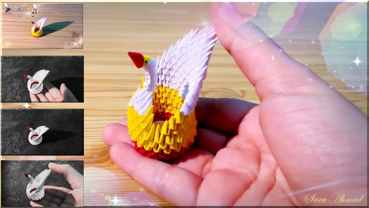 how-to-make-3d-origami-small-swan-2-tutorial-diy-paper-small-swan