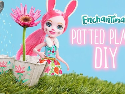 How To Make Bree Bunny Potted Plants --  An Enchantimals Tutorial | Kids DIY Tutorial