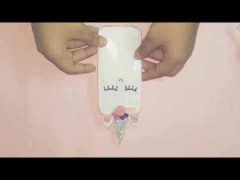 How to make DIY phone case 5 minutes craft to do when bored |DIY| phone case unicorn case