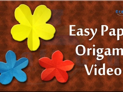 How to make five petal flower | Origami video - lina's craft club