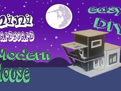 How to Make Mini Cardboard Modern House 2 | Cardboard House DIY Tutorial for Kids