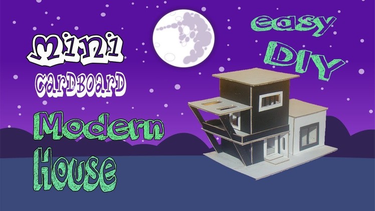 How to Make Mini Cardboard Modern House 2 | Cardboard House DIY Tutorial for Kids