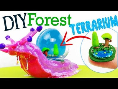 HOW TO MAKE MINIATURE FOREST TERRARIUM DOME SNAIL DIY Ocean Polymer Clay  Epoxy Resin Tutorial Craft