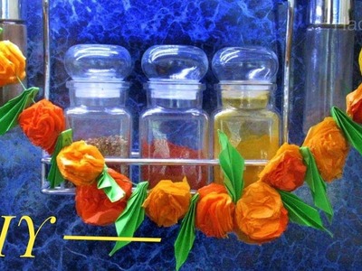 How To Make Paper Marigold Flowers In Easy Way - DIY Marigolds Tutorial