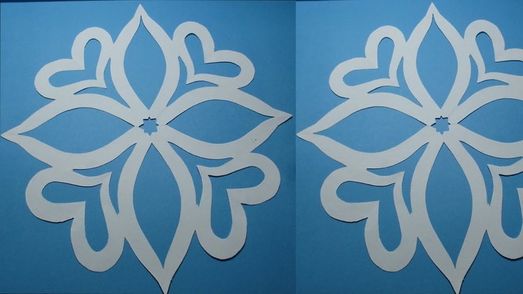 How to make simple & easy paper cutting flower designs?DIY Tutorial step by"100 Subscribers Special"