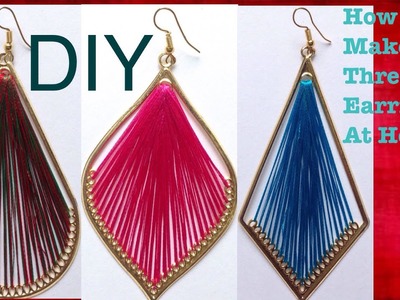 Making new design silk thread earrings tutorial - DIY !! How to make silk thread earrings at Home