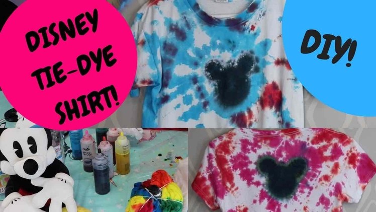 Mickey Mouse Tie Dye Shirt Tutorial DIY Disney Vacation Fun!