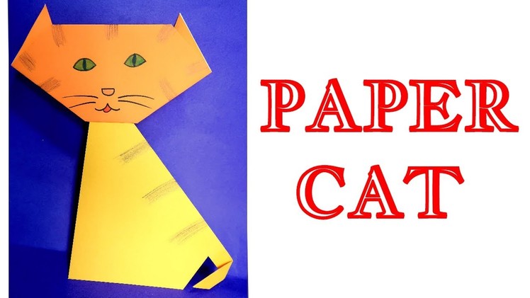PAPER CAT | origami animals | origami art | origami cat | origami craft | origami for kids | origami