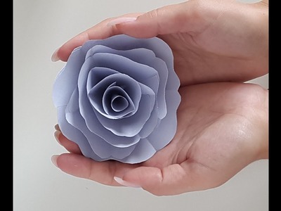 ♥ Paper flowers, ♥ Big Rose ♥ DIY tutorial easy for beginners