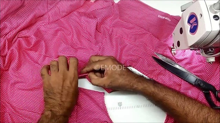 Pleated nighty easy cutting DIY tutorial മലയാളം, pleated nighty cutting and stitching Part 2