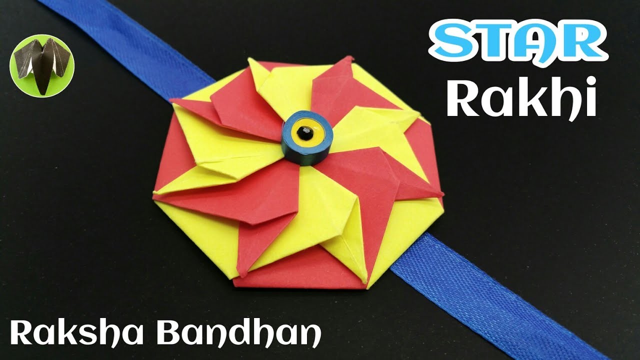 Star Flower Rakhi for Raksha Bandhan (Design 20) - राखी | DIY | Origami | Handmade | Tutorial - 758