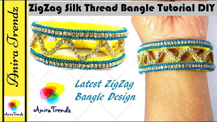 Turn old Bangle into designer Zig Zag Bangle Tutorial DIY Upcycle zigzag
