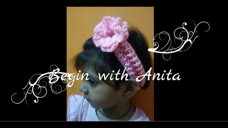 Tutorial 8-  how to crochet hairbands for girls.hindi.beginners.DIY