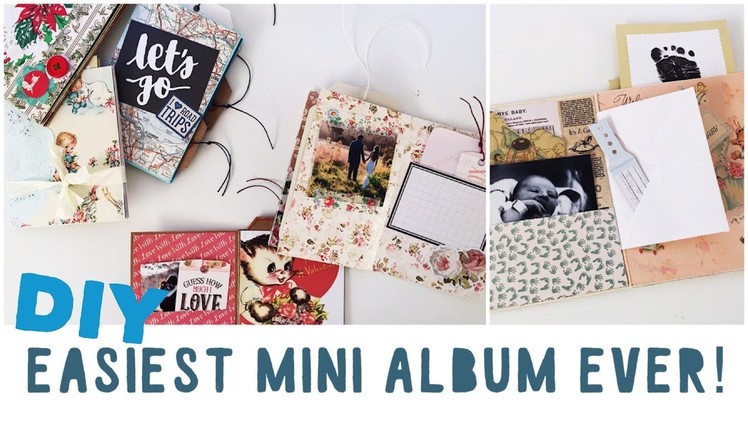 Tutorial | How To Make An Easy Mini Album For Beginners | DIY Travel Diary, Valentines Day Gift