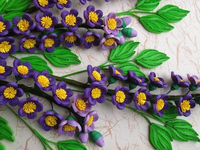 Tutorial Quilling The Violet Flowers - DIY