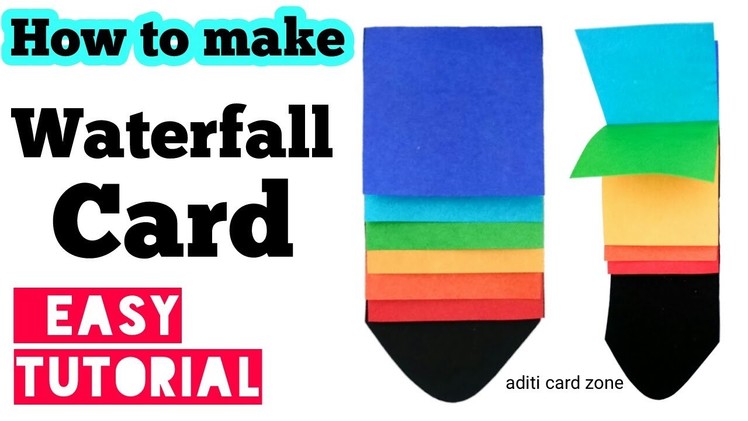 Waterfall card tutorial | Teacher's day card | Handmade card ideas | Diy card |