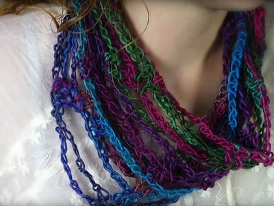 Airy Crochet Infinity Scarf