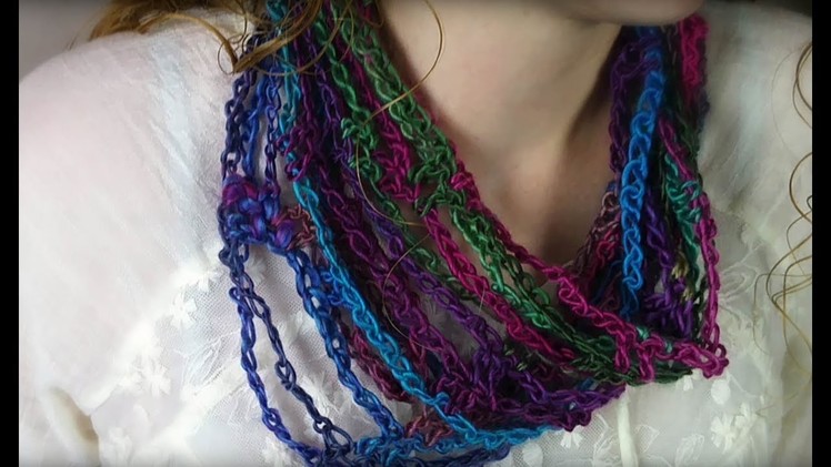 Airy Crochet Infinity Scarf