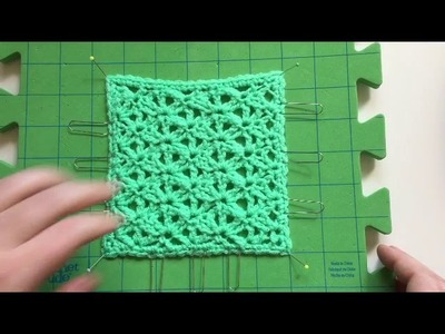 Blocking Crochet Squares