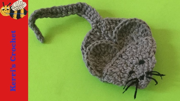 Crochet Applique Tutorial - How to make a crochet mouse
