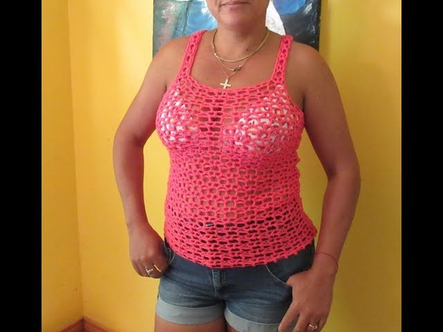 Crochet cami or summer blouse with fantasy stitch #4