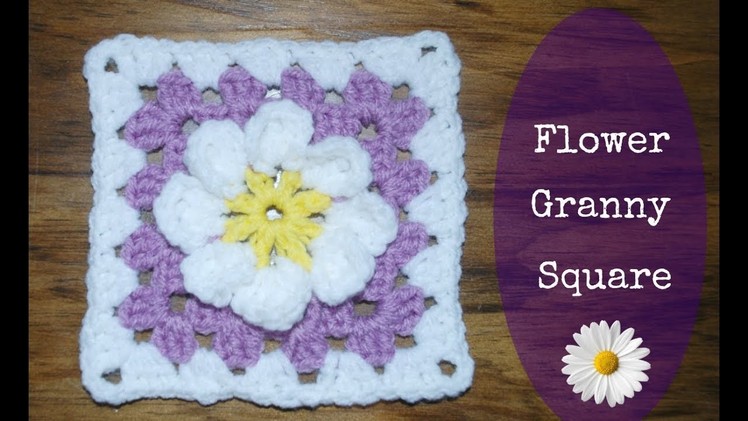 Crochet Daisy Flower Granny Square Tutorial