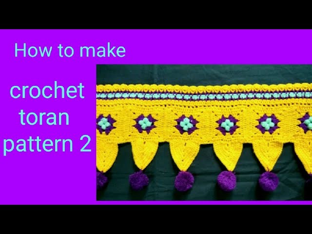 Crochet door hanging. Toran pattern 2