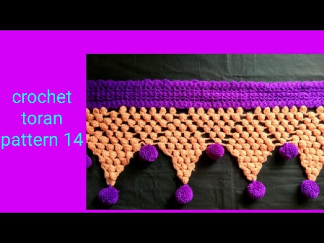Crochet door hanging. Toran pattern 14 how to