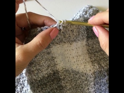Crochet Gingham in Grey