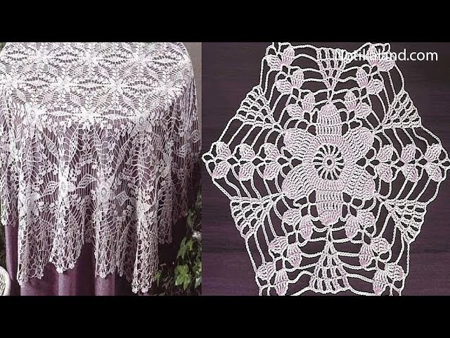 Crochet motif patterns for tablecloth Part 3 How to crochet tablecloth Diy crochet tablecloth