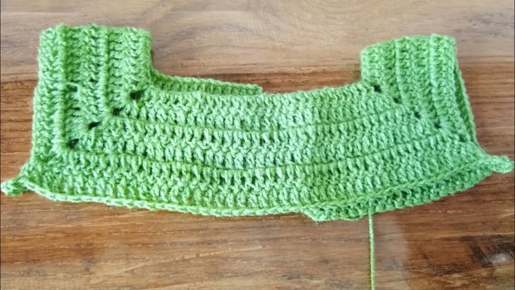 Crochet solid granny yoke pattern for all sizes
