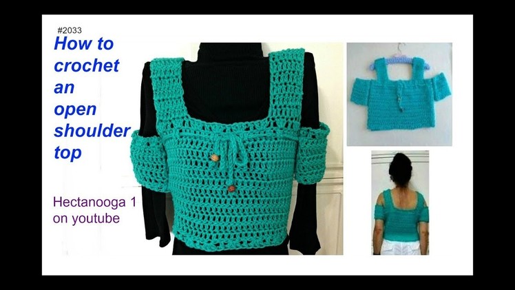 CROCHET TANK TOP OR OPEN SHOULDER TOP, any size, child, adult, plus size, free crochet pattern
