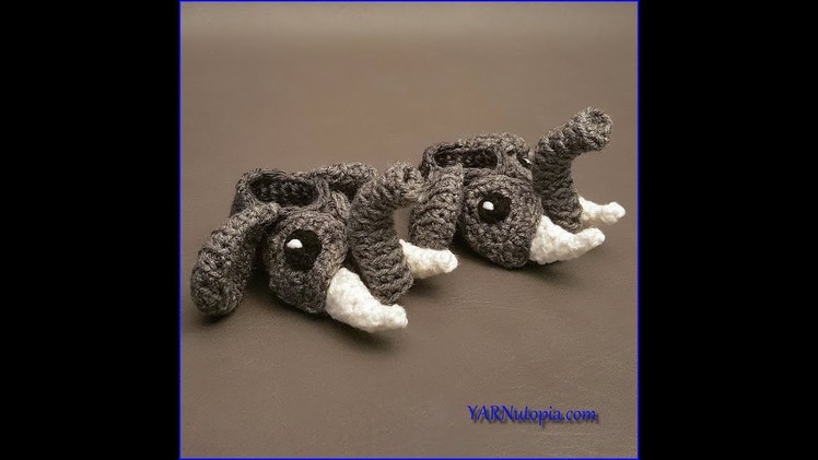Crochet Tutorial: Easy Elephant Booties