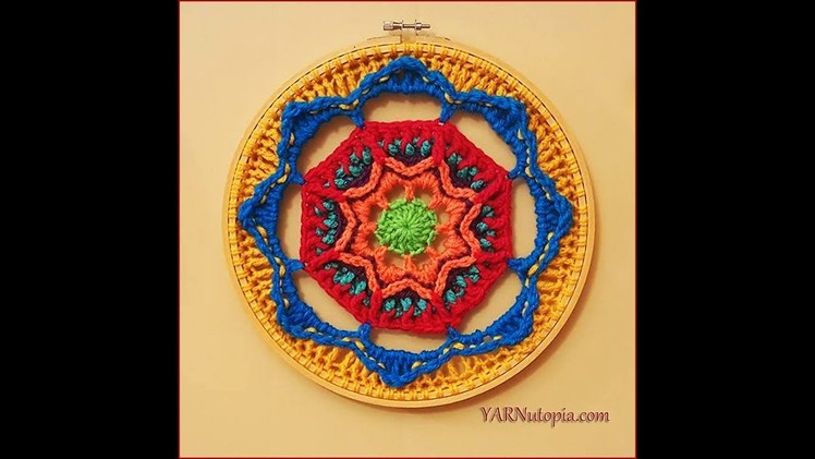 Crochet Tutorial: How to Crochet a Mandala in an Embroidery Hoop