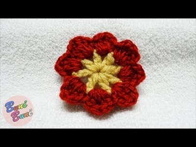 CROSETAT - Floare cu 8 petale, simpla(Crochet flower)