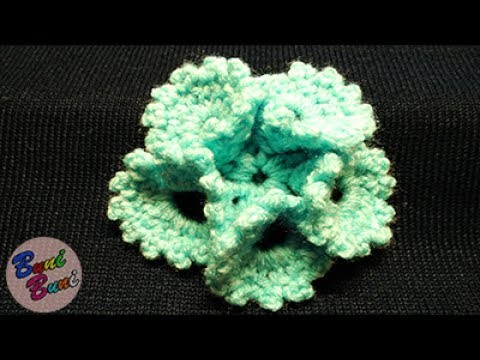 CROSETAT - Floare cu petale terminate cu picoturi(Crochet   Pattern)