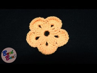 CROSETAT - Floare simpla 5 petale (Crochet flower)Frez