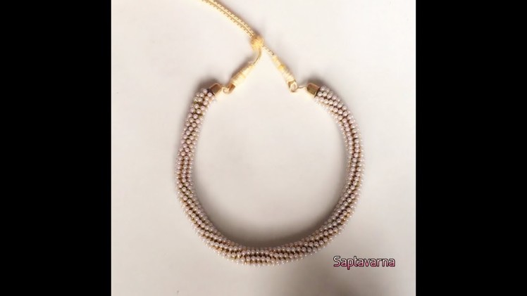 Designer pearl necklace DIY with pearl chain
